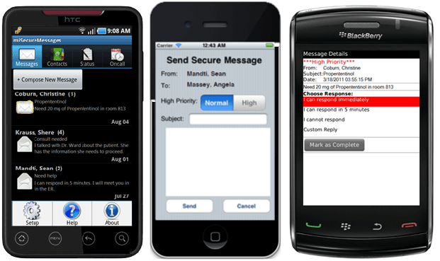 miSecureMessaging Cellular Phones